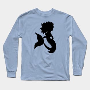Carefree Mermaid Silhouette Long Sleeve T-Shirt